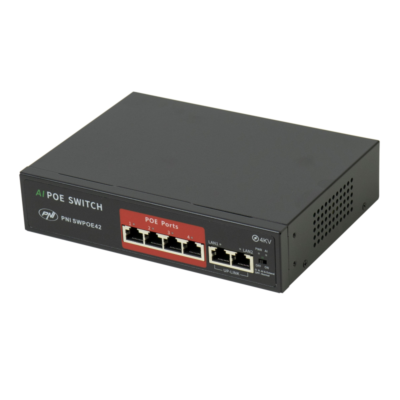 Switch PoE PNI SWPOE42 - 4 PoE-porte